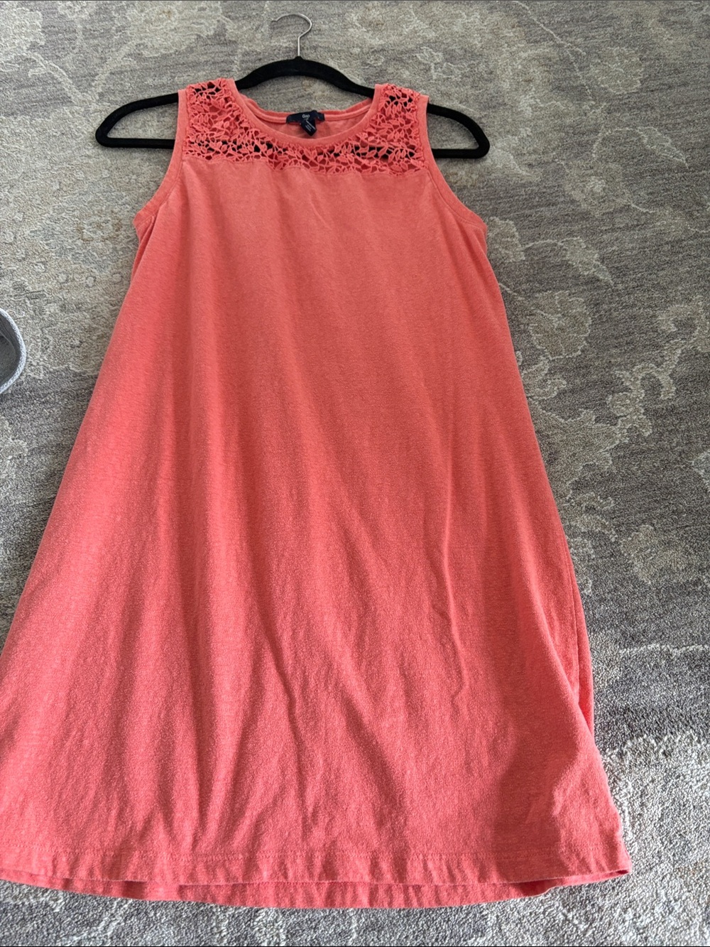 GAP Coral Sleeveless Lace Yoke A-Line Dress